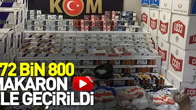 472 bin 800 makaron ele geçirildi