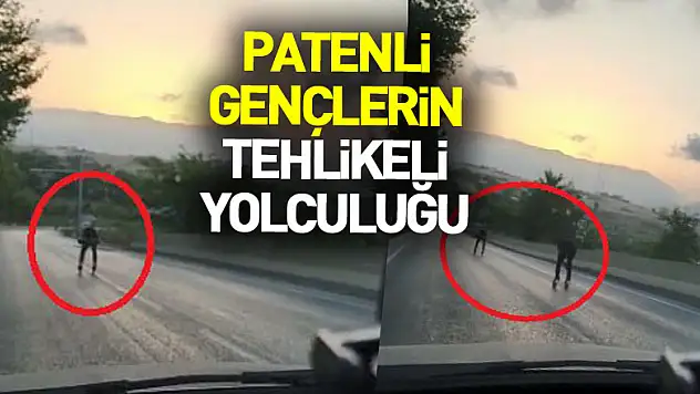 Samsun'da patenli gençlerin tehlikeli yolculuğu