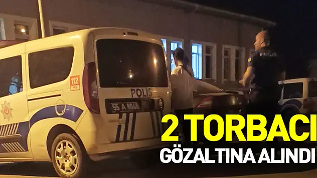Bafra'da 2 torbacı gözaltına alındı