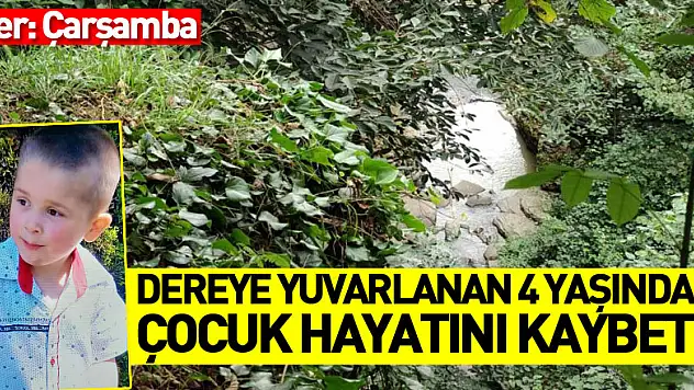 Fındık bahçesinden dereye yuvarlanan 4 yaşındaki çocuk hayatını kaybetti