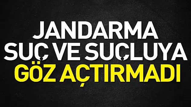 Jandarma suç ve suçluya göz açtırmadı