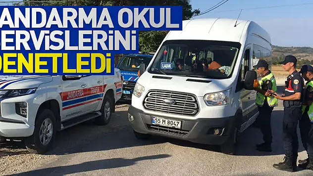 Samsun'da jandarma okul servislerini denetledi
