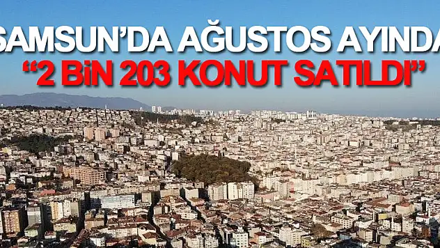 Samsun'da ağustos ayında 2 bin 203 konut satıldı