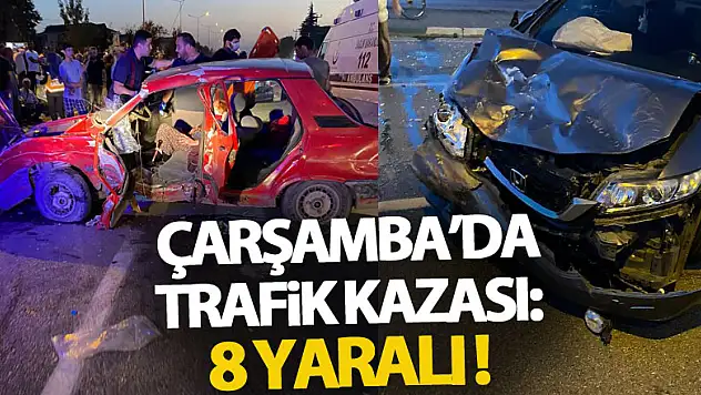 Samsun'da trafik kazası: 8 yaralı