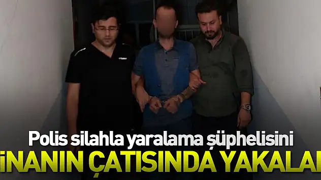 Polis silahla yaralama şüphelisini binanın çatısında yakaladı