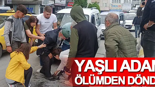 Bisikletten düşen yaşlı adam ölümden döndü