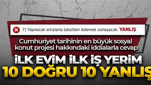Sosyal Konut Projesi'nde iddialarla ilgili açıklama