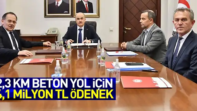 Samsun'da 12,3 km beton yol için 34,1 milyon TL ödenek