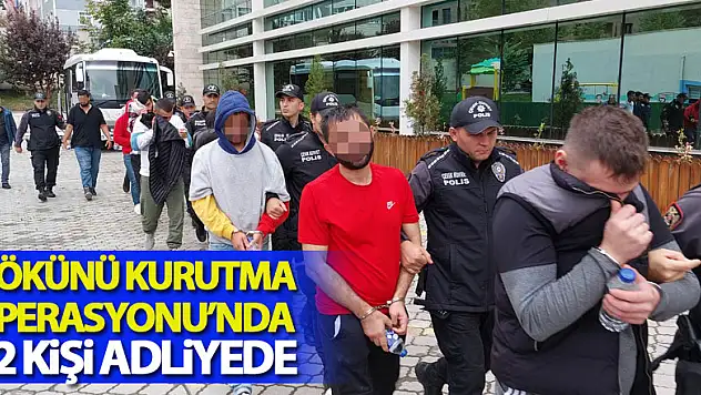 94 kişinin gözaltına alındığı 'Kökünü Kurutma Operasyonu'nda 12 kişi adliyede