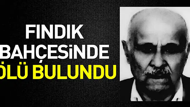 Fındık bahçesinde ölü bulundu