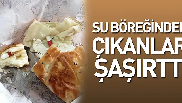 Adliyeye getirilen su böreğinin içinden uyuşturucu çıktı