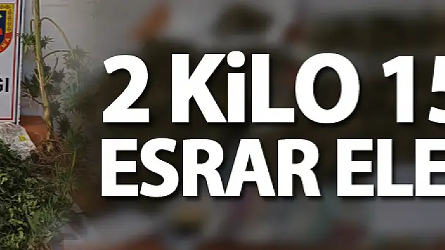 Jandarma 2 kilo 152 gram esrar ele geçirdi: 2 gözaltı