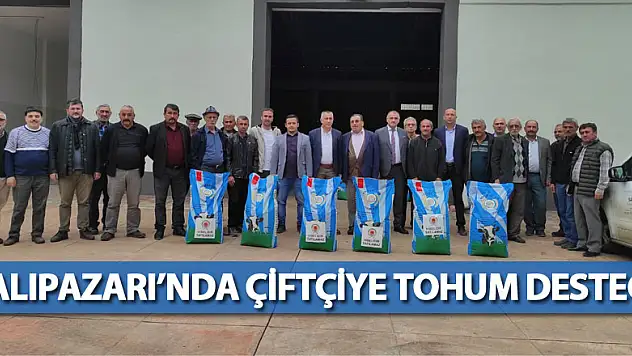 Salıpazarı'nda Çiftçiye Tohum Desteği