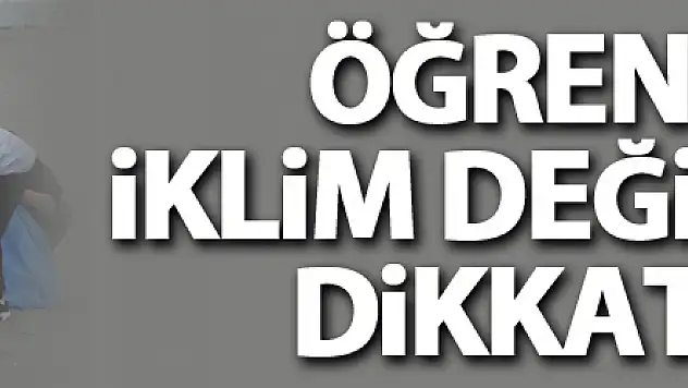 Öğrenciler, iklim değişikliğine dikkat çekmek için sahilde çevre temizliği yaptı