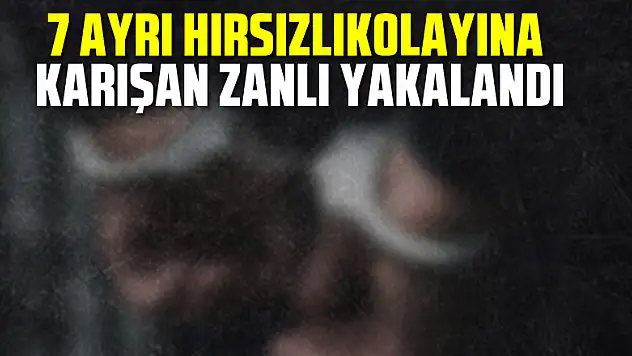 7 ayrı hırsızlık olayına karışan zanlı yakalandı