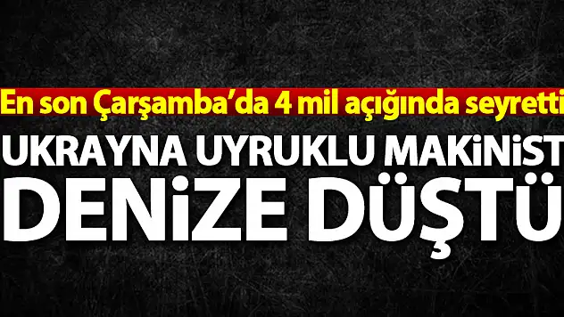 Kargo gemisinden denize düşen kişi aranıyor