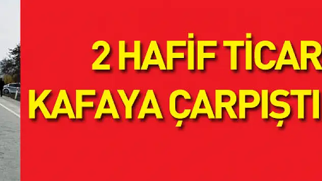 2 hafif ticari araç kafa kafaya çarpıştı: 1 ölü, 7 yaralı