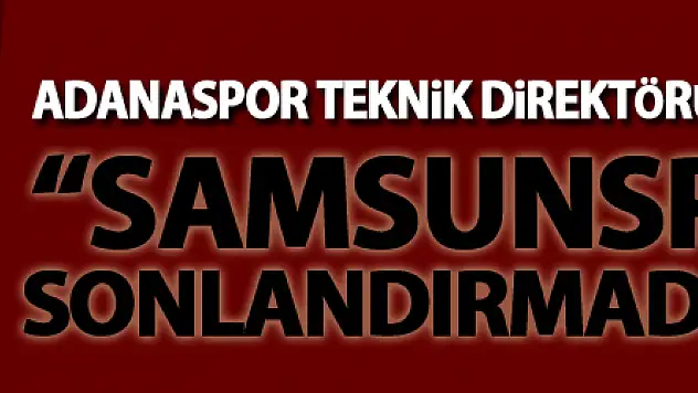 Önder Karaveli: 'Samsunspor atak sonlandırmada çok iyiydi'