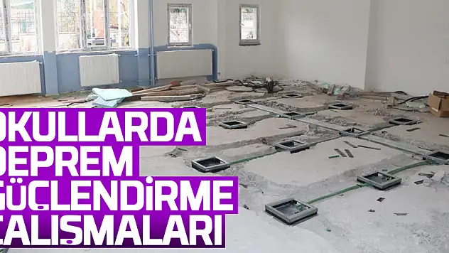 Samsun'da okullarda deprem güçlendirme çalışmaları