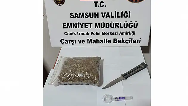 Samsun'da bekçiler şüpheli araçta uyuşturucu ele geçirdi