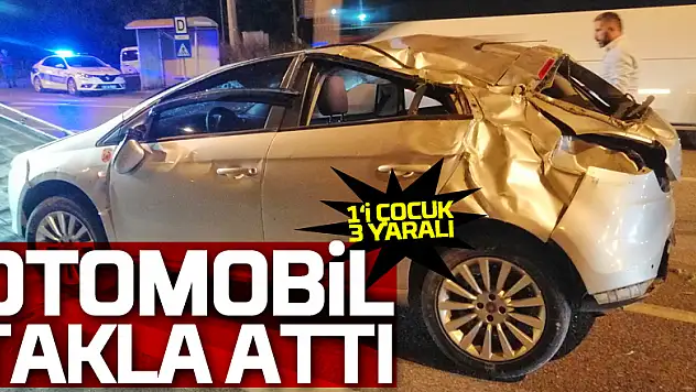 Samsun'da otomobilin devrilmesi sonucu 3 kişi yaralandı