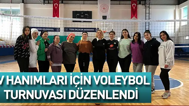 Salıpazarı'nda ev hanımları için voleybol turnuvası düzenlendi