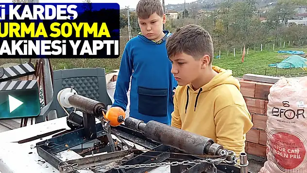 İki kardeş hurma soyma makinesi yaptı