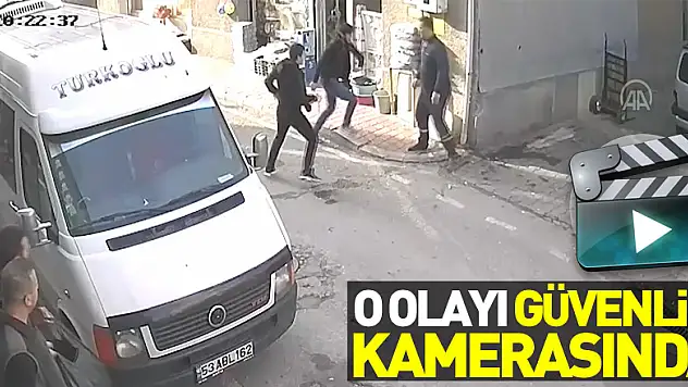 Samsun'da bir kişinin bıçakla yaralandığı anlar güvenlik kamerasınca kaydedildi