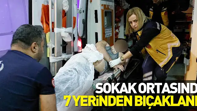 Sokak ortasında 7 yerinden bıçaklanan şahıs ağır yaralandı