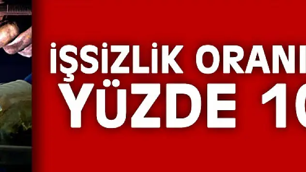 İşsizlik oranı Ekim ayında yüzde 10,2 oldu