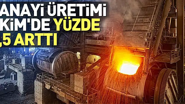 Sanayi üretimi Ekim'de yüzde 2,5 arttı