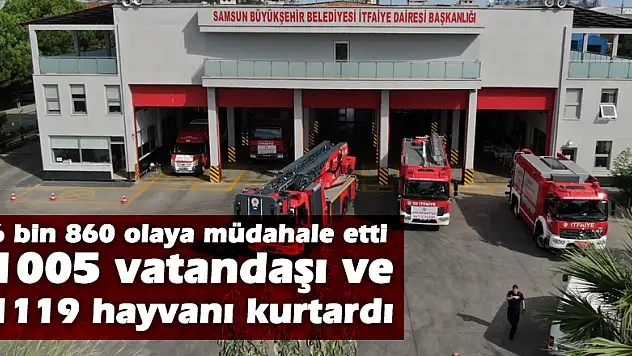 6 bin 860 olaya müdahale etti, 1005 vatandaşı ve 1119 hayvanı kurtardı