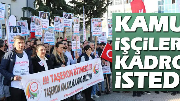 Kamu işçileri kadro istedi