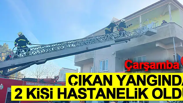 çıkan yangında 2 kişi hastanelik oldu