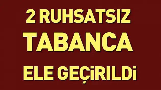 Salıpazarı'nda 2 ruhsatsız tabanca ele geçirildi