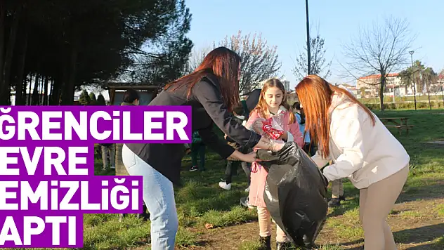 Öğrenciler çevre temizliği yaptı