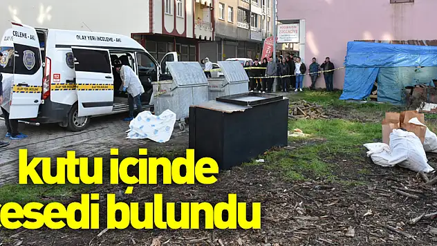 kutu içinde cesedi bulundu