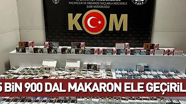 Samsun'da 45 bin 900 dal makaron ele geçirildi
