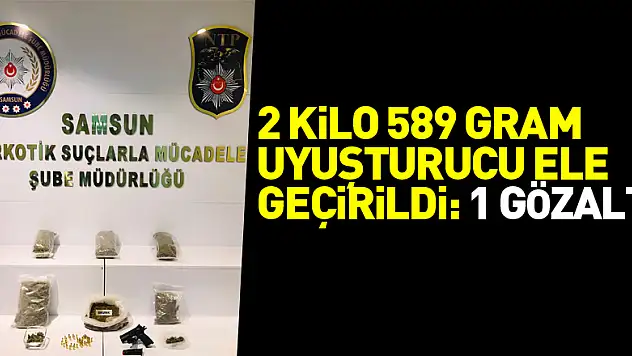 2 kilo 589 gram uyuşturucu ele geçirildi: 1 gözaltı