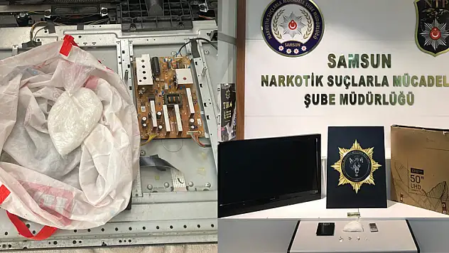 Kargo ile gönderilen televizyonun içinden uyuşturucu çıktı