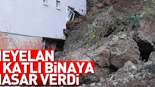 Heyelan 4 katlı binaya hasar verdi, bina tahliye edildi