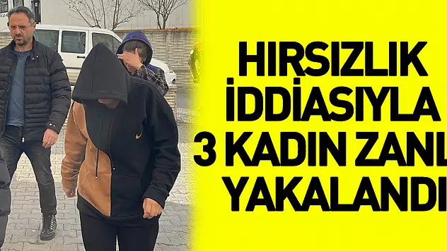 Evlerden hırsızlık yaptıkları iddiasıyla 3 kadın zanlı yakalandı