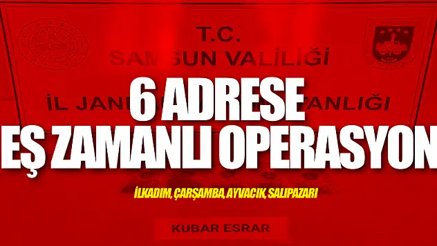 6 adrese eş zamanlı operasyon