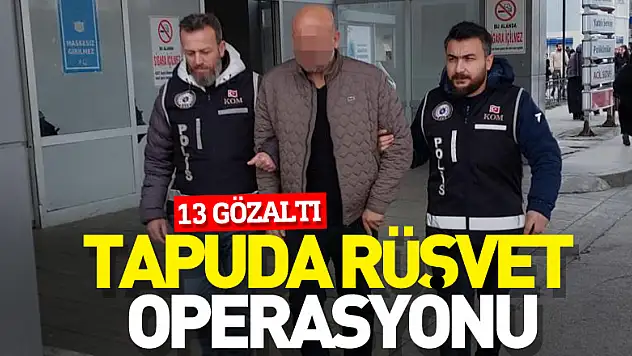 Samsun'da tapuda rüşvet operasyonu: 13 gözaltı