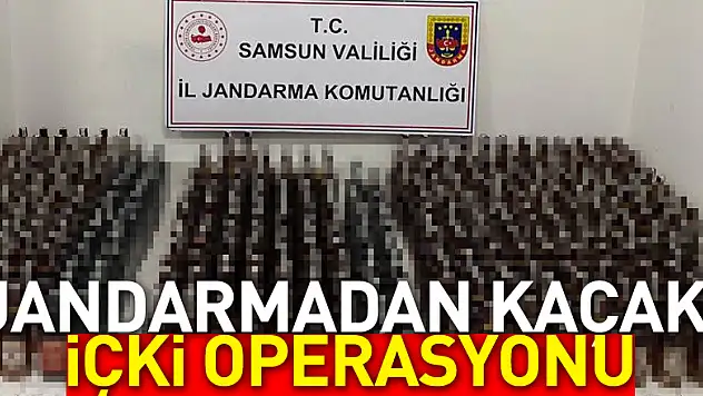 Samsun'da jandarmadan kaçak içki operasyonu