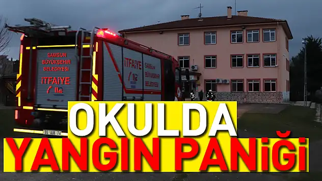 Okulda yangın paniği