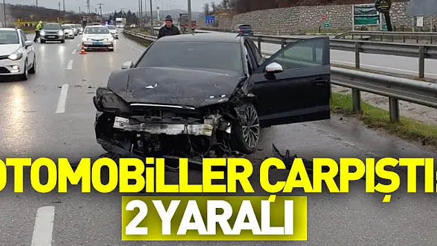 Otomobiller çarpıştı:2 yaralı