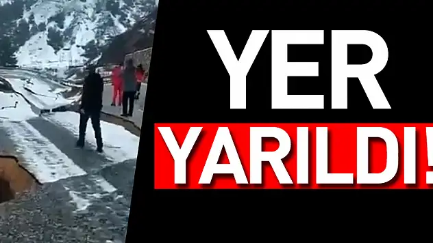 Çöken Adana - Antep otobanından çarpıcı görüntü