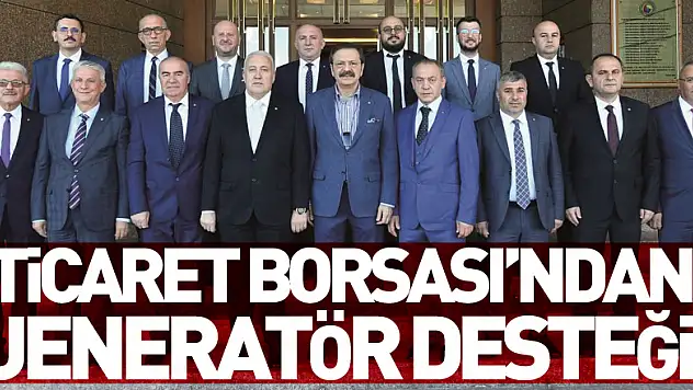 Çarşamba Ticaret Borsası'ndan deprem bölgesine jeneratör desteği