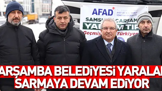 Çarşamba Belediyesi Elbistan'da yaraları sarmaya devam ediyor